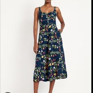 Old Nay Floral Print Midi Dress - Women's Size S